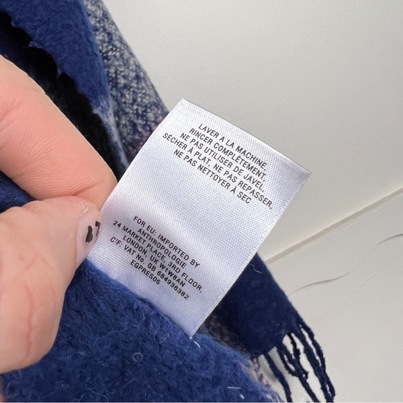 Anthropologie Colorblock Soft Chunky Blanket Scarf - Picture 2 of 4